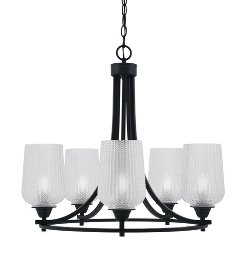 Paramount Five Light Chandelier in Matte Black (200|3405-MB-4250)