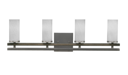 Belmont Four Light Bathroom Lighting in Graphite & Painted Distressed Wood-look (200|2714-GPDW-811)