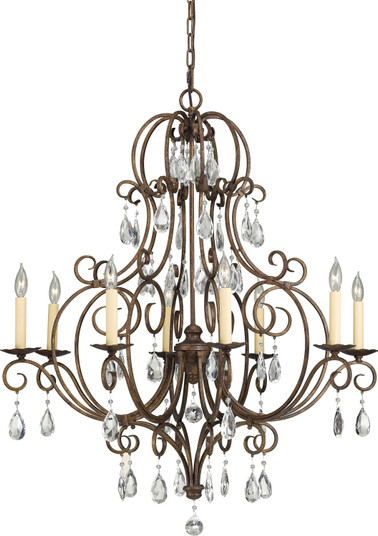 Chateau Eight Light Chandelier in Mocha Bronze (1|F2303/8MBZ)