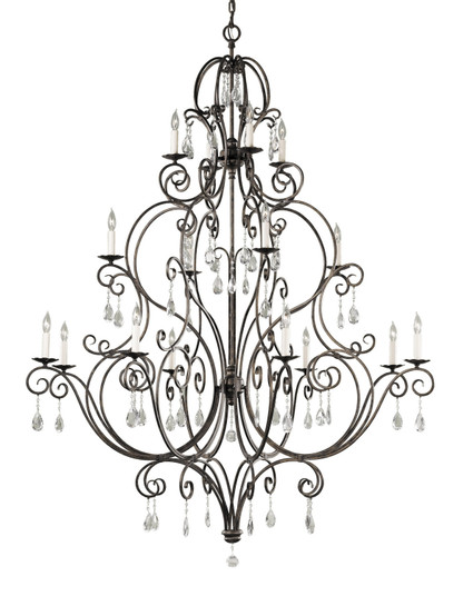 Chateau 16 Light Chandelier in Mocha Bronze (1|F2110/8+4+4MBZ)