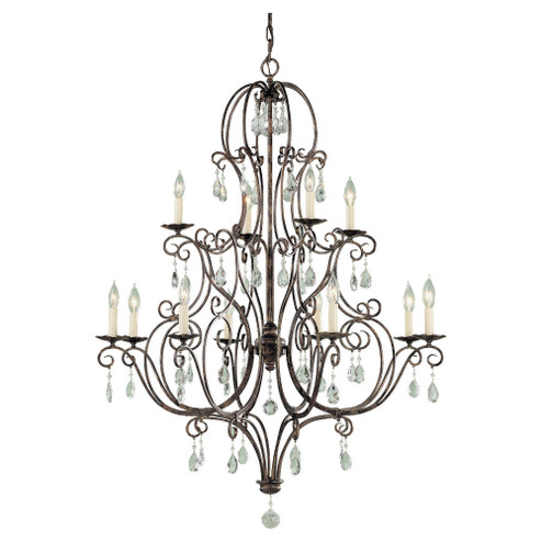 Chateau 12 Light Chandelier in Mocha Bronze (1|F1938/8+4MBZ)