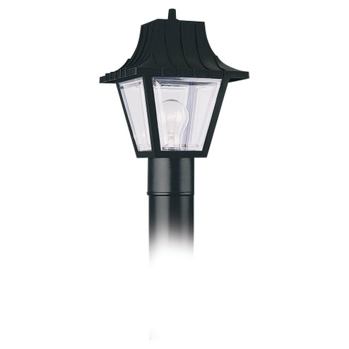 Polycarbonate Outdoor One Light Outdoor Post Lantern in Black (1|8275-32)