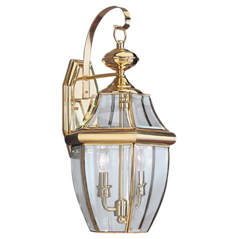 Lancaster Two Light Outdoor Wall Lantern in Polished Brass (1|8039-02)