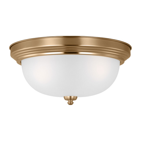 Geary Three Light Flush Mount in Satin Brass (1|77065EN3-848)