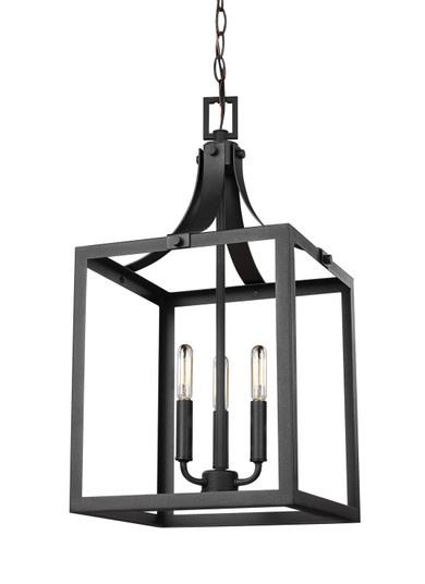 Labette Three Light Hall / Foyer Pendant in Black (1|5240603-12)