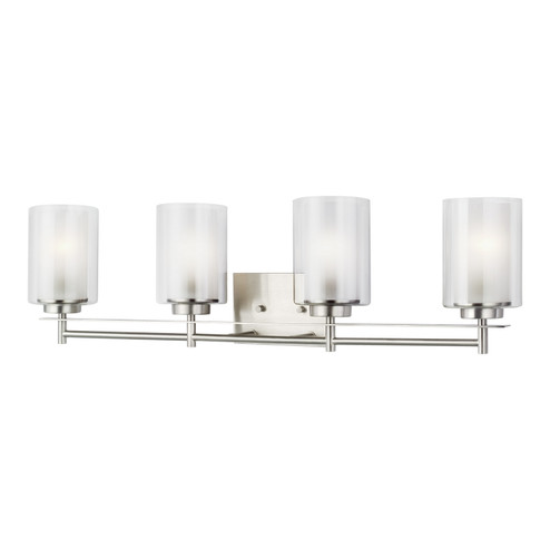 Elmwood Park Four Light Wall / Bath in Brushed Nickel (1|4437304EN3-962)