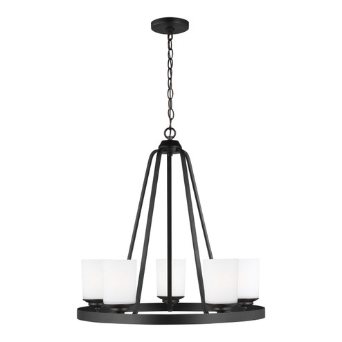 Kemal Five Light Chandelier in Midnight Black (1|3130705-112)