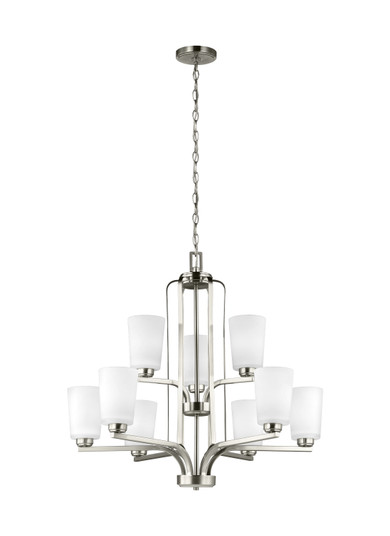 Franport Nine Light Chandelier in Brushed Nickel (1|3128909-962)