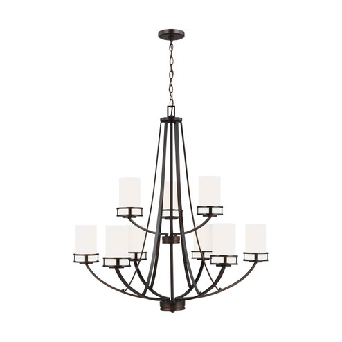 Robie Nine Light Chandelier in Bronze (1|3121609-710)