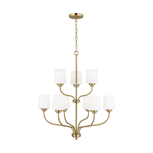 Windom Nine Light Chandelier in Satin Brass (1|3102809EN3-848)