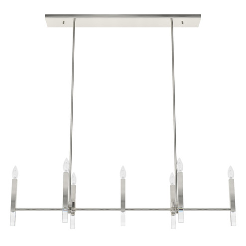 Sunjai Seven Light Linear Chandelier in Brushed Nickel (47|19985)