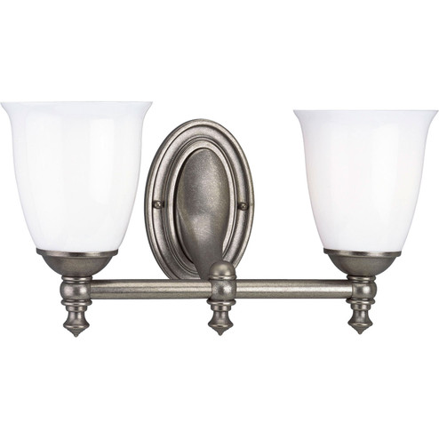 Victorian Aged Pewter Two Light Bath Bracket in Aged Pewter (54|P3028-03)