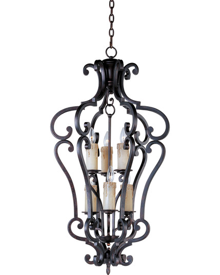 Richmond Six Light Entry Foyer Pendant in Colonial Umber (16|20743CU)