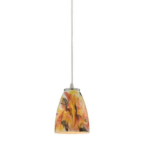 Abstractions One Light Mini Pendant in Satin Nickel (45|10460/1SF)