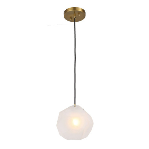 Geodesic One Light Mini Pendant in Matte Antique Brass (52|21576)