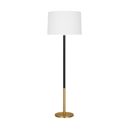 Monroe One Light Floor Lamp in Burnished Brass (454|KST1051BBSGBK1)