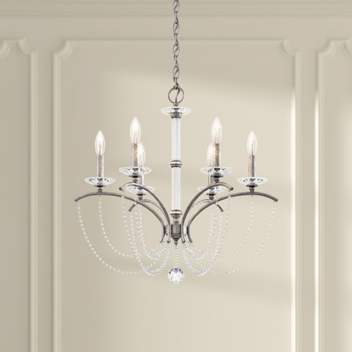 Priscilla Six Light Chandelier in Antique Silver (53|BC7106N-48O)