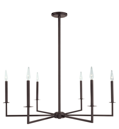 Ray Six Light Chandelier in Bronze (185|6521-BR-CA)