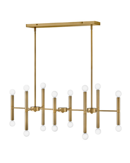 Millie LED Linear Chandelier in Lacquered Brass (531|83196LCB)