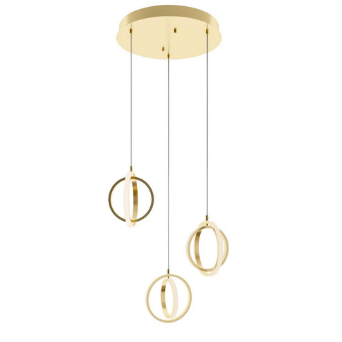 Lock LED Pendant in Satin Brass (162|LCKP09L30D1SBRND3)