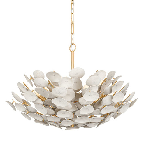 Aimi Nine Light Chandelier in Vintage Gold Leaf (68|356-32-VGL)