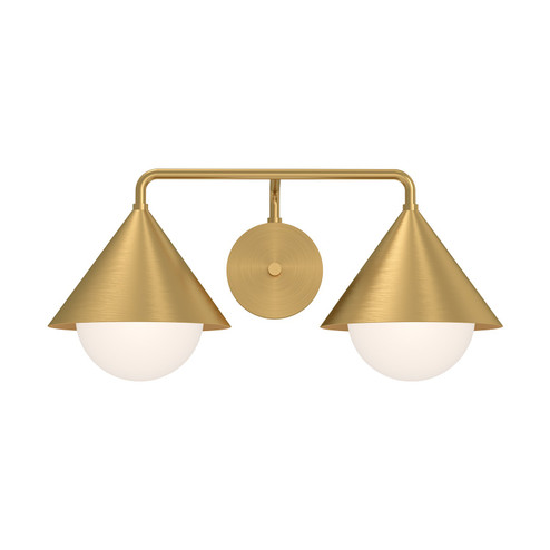Remy Two Light Vanity in Brushed Gold/Opal Glass (452|VL485221BGOP)