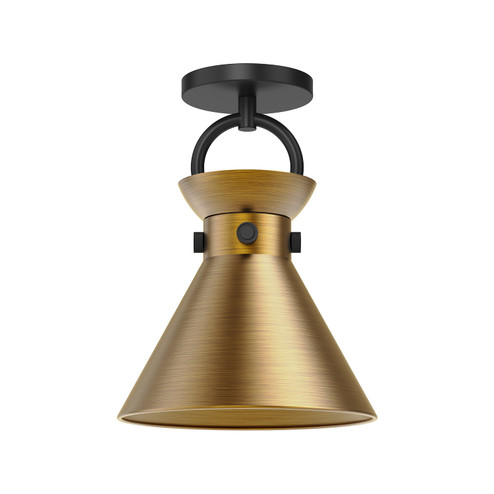 Emerson One Light Semi-Flush Mount in Matte Black/Aged Gold (452|SF412009MBAG)