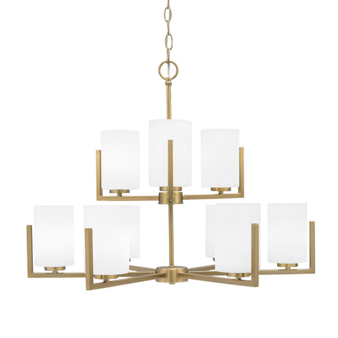 Atlas Nine Light Chandelier in New Age Brass (200|4509-NAB-310)