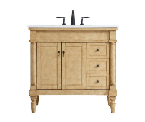 Lexington Single Bathroom Vanity in Antique beige (173|VF13036AB-VW)