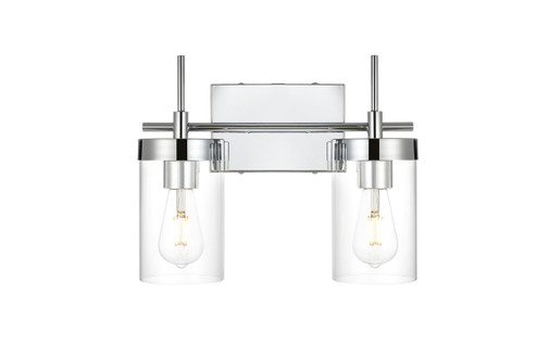 Benny Two Light Bath Sconce in Chrome and Clear (173|LD7319W14CH)