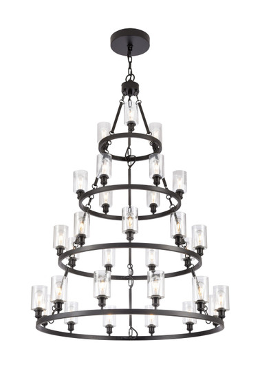 Ballston 30 Light Chandelier in Matte Black (405|820345-BK-G804)