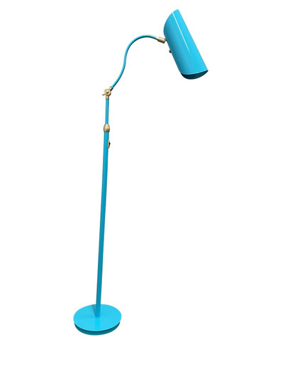 Logan LED Floor Lamp in Azure/Satin Brass (30|L300-AZSB)