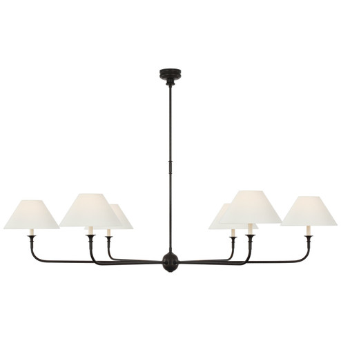 Piaf LED Chandelier in Aged Iron and Ebonized Oak (268|TOB 5454AI/EBO-L)