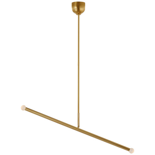 Rousseau LED Linear Chandelier in Antique-Burnished Brass (268|KW 5597AB-ECG)