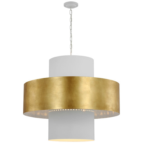 Chalmette LED Pendant in Plaster White and Gild (268|JN 5333PW/G)