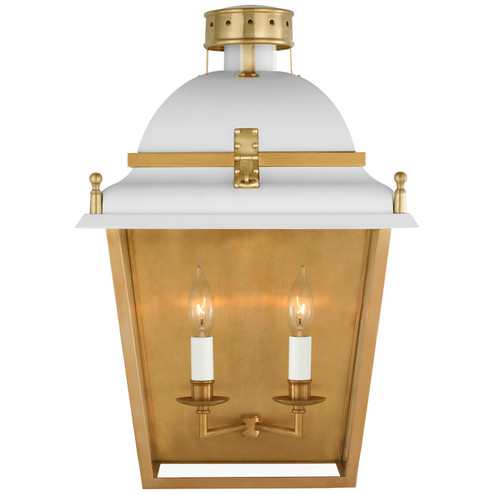 Coventry LED Wall Sconce in White and Antique-Burnished Brass (268|CHD 2108WHT/AB)