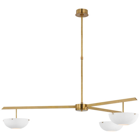 Valencia LED Chandelier in Hand-Rubbed Antique Brass (268|ARN 5520HAB-WHT)