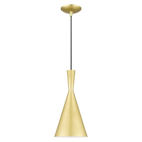 Waldorf One Light Pendant in Soft Gold with Polished Brass (107|41185-33)