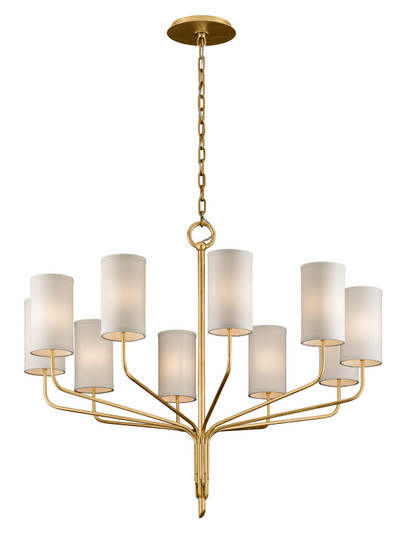 Juniper Ten Light Chandelier in Gold Leaf (67|F6169-GL)