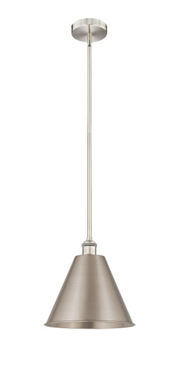 Edison One Light Mini Pendant in Brushed Satin Nickel (405|616-1S-SN-MBC-12-SN)