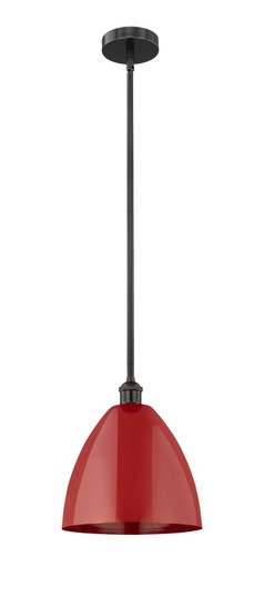 Edison One Light Mini Pendant in Matte Black (405|616-1S-BK-MBD-12-RD)