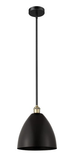 Edison One Light Mini Pendant in Black Antique Brass (405|616-1S-BAB-MBD-12-BK)