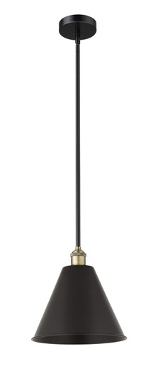 Edison One Light Mini Pendant in Black Antique Brass (405|616-1S-BAB-MBC-12-BK)