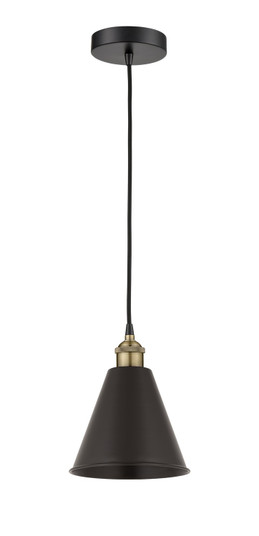 Edison One Light Mini Pendant in Black Antique Brass (405|616-1P-BAB-MBC-8-BK)