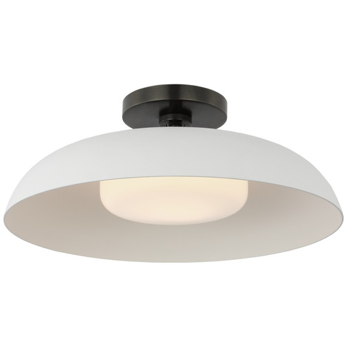 Cyrus LED Flush Mount in Bronze and White (268|AL 4040BZ/WHT-WG)