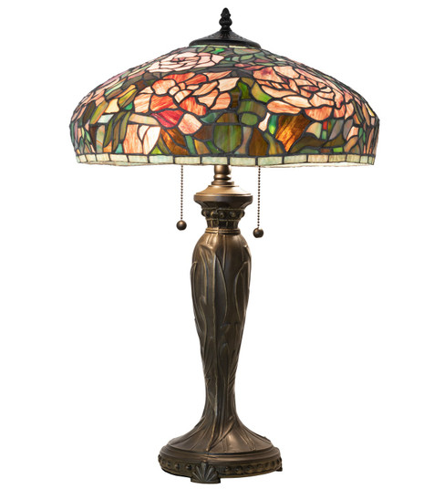Tiffany Peony Two Light Table Lamp in Mahogany Bronze (57|265061)
