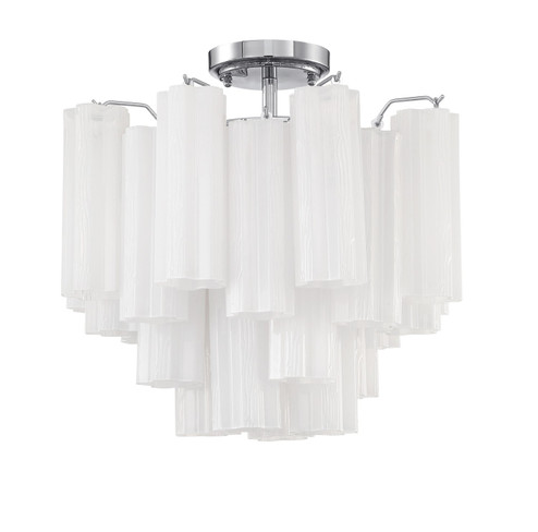 Addis Four Light Semi Flush Mount in Polished Chrome (60|ADD-300-CH-WH_CEILING)