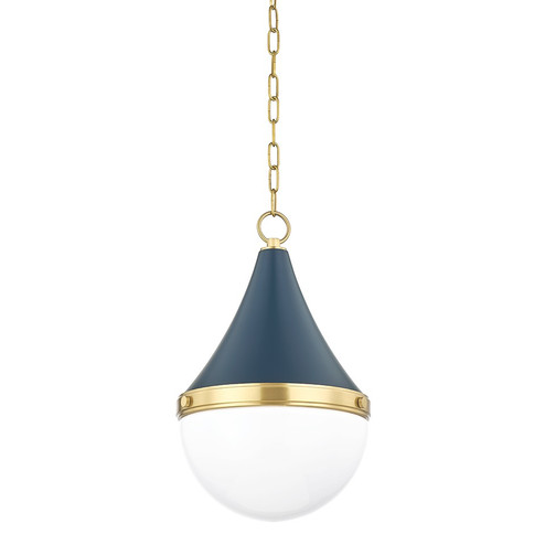 Ciara One Light Pendant in Aged Brass/Soft Navy (428|H787701S-AGB/SNY)