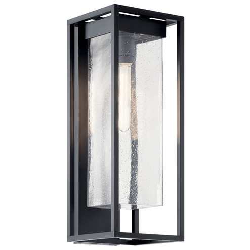 Mercer One Light Outdoor Wall Mount in Black with Silver Highlights (12|59063BSL)