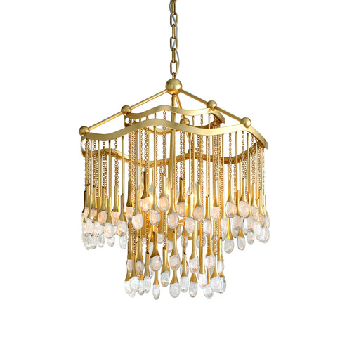 Kiara Six Light Chandelier in Gold Leaf (68|286-06-GL)